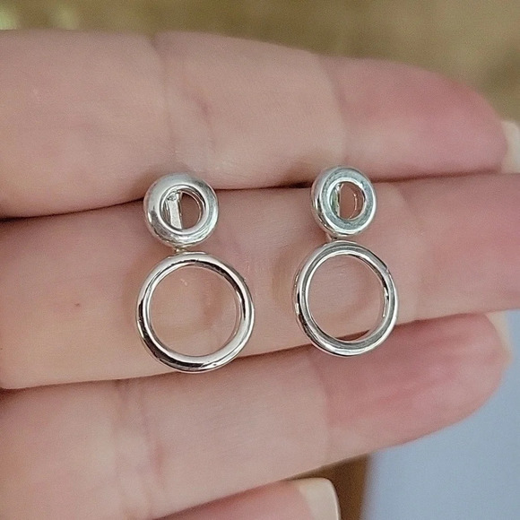 🔥LAST PAIR🔥 Front/Back Double Bubble Stud Earrings - Picture 4 of 7